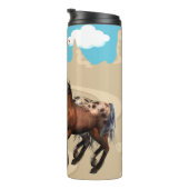 Bouteilles Isothermes joli cheval sauvage ajouter nom (Tourné sur la droite)
