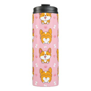 Bouteilles Isothermes Joli chien de corgi sans couture motif