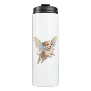 Bouteilles Isothermes Joli chiot avec des ailes de fée lumineuses — Anim