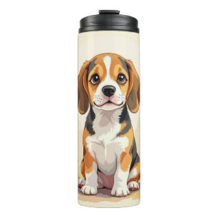 Bouteilles Isothermes Joli chiot Beagle tricolore noir, fauve et blanc