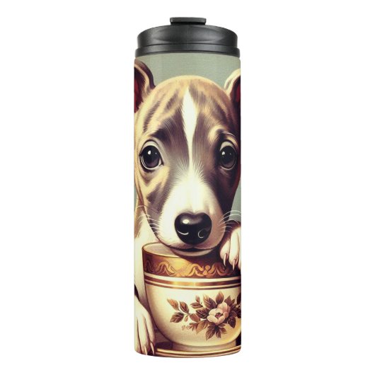 Bouteilles Isothermes Joli chiot Whippet (Devant)