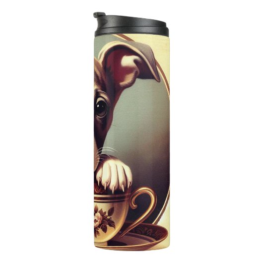 Bouteilles Isothermes Joli chiot Whippet (Tourné sur la droite)