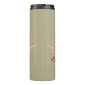 Bouteilles Isothermes Joli Citrouilles d'aquarelle sur Sage (Dos)