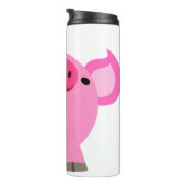 Bouteilles Isothermes Joli Cochon De Caricature En Rire (Tourné sur la droite)