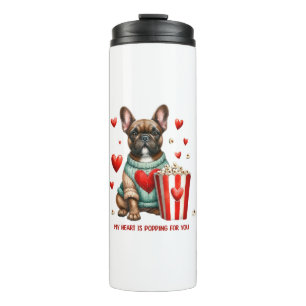 Bouteilles Isothermes Joli cœur de la Saint-Valentin de Bouledogue Franç