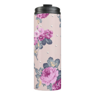 Bouteilles Isothermes joli design de fleur illustration textile art, pat