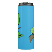 Bouteilles Isothermes Joli dessin animé de chenille verte mignonne (Dos)