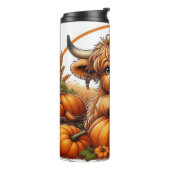 Bouteilles Isothermes Joli dessin de vache Highland avec Citrouille (Tourné sur la gauche)