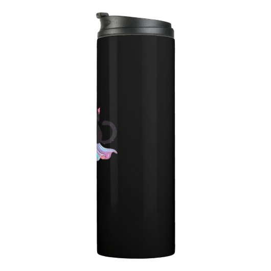 Bouteilles Isothermes Joli fantôme Holographique Accrocher Chat Noir Cos (Tourné sur la droite)