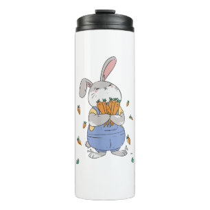 Bouteilles Isothermes Joli Lapin Avec Carottes Lapin De Pâques Adoration