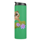 Bouteilles Isothermes Joli lenteur loris sur dessin de branche (Tourné sur la droite)