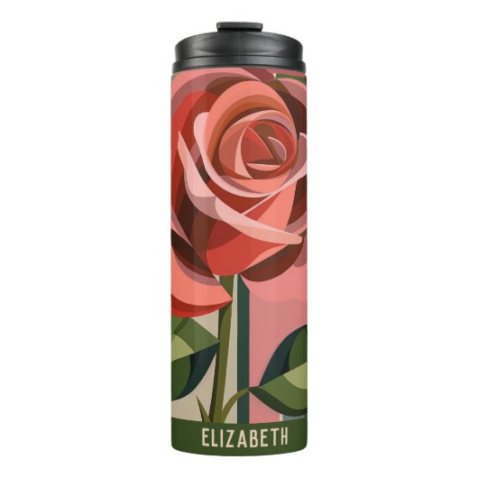 Bouteilles Isothermes Joli Monogramme Floral Tumbler (Devant)