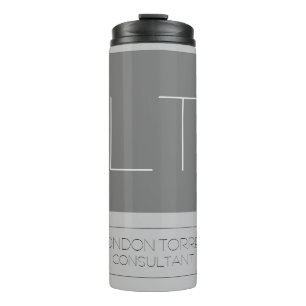 Bouteilles Isothermes Joli Monogramme Gris Plaine