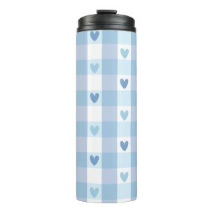 Bouteilles Isothermes Joli motif amour à carreaux pastel