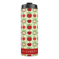 Joli motif de pomme personnalisé à carreaux