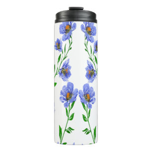 Bouteilles Isothermes Joli motif floral bleu