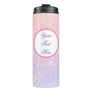 Bouteilles Isothermes Joli Nom Personnalisé Paillettes Rose
