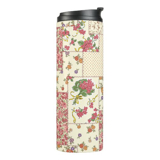 Bouteilles Isothermes Joli Patchwork Floral Conception transparente (Tourné sur la gauche)