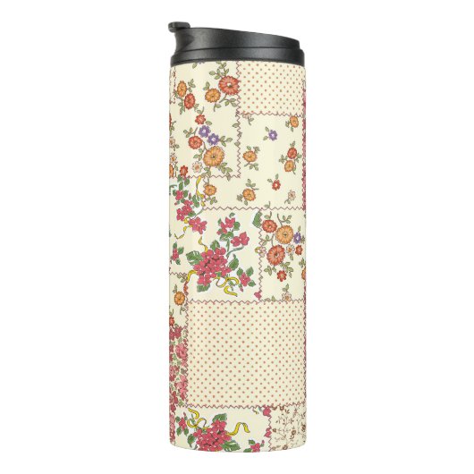 Bouteilles Isothermes Joli Patchwork Floral Conception transparente (Tourné sur la droite)