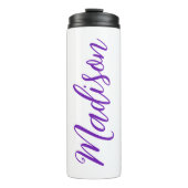 Bouteilles Isothermes Joli Purple Votre Nom Script manuscrit Personnalis (Devant)