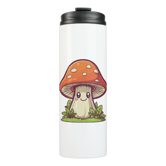 Bouteilles Isothermes Joli style kawaii, Cueillette de champignons (Devant)