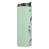 Bouteilles Isothermes Jolie dame ancienne Egypte Robe rose sur vert (Tourné sur la gauche)