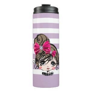 Bouteilles Isothermes jolie fille avec arc rose