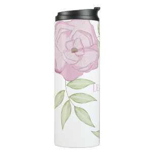 Bouteilles Isothermes Jolie Fleur Rose Florale Simple Minimaliste
