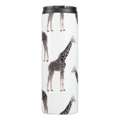 Bouteilles Isothermes Jolie Giraffe noire blanche rose (Dos)