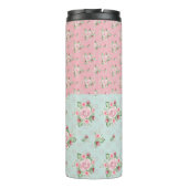 Bouteilles Isothermes Jolie Mint Green et rose Floral (Dos)