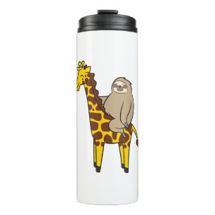Bouteilles Isothermes Jolie Sloth équitation sur Giraffe Love Giraffes e