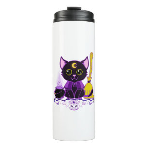 Bouteilles Isothermes Jolie sorcière de chat noir d'Halloween