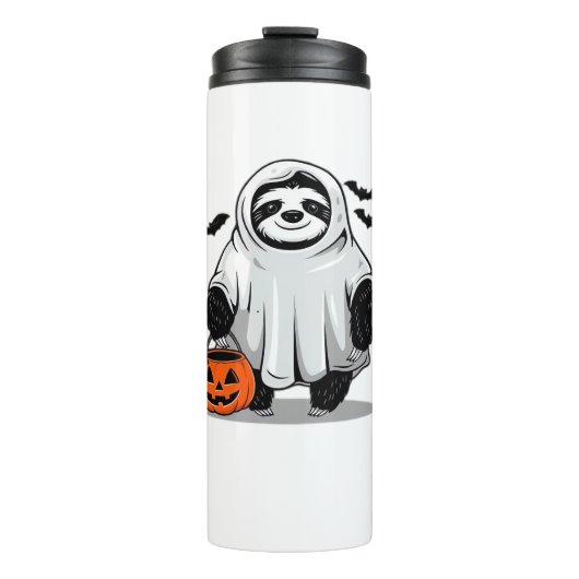 Bouteilles Isothermes Jolie T-shirt Halloween Sloth Adorable et Éffrayan (Devant)