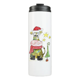 Bouteilles Isothermes Jolie vache de Noël Whimsical