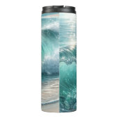 Bouteilles Isothermes Jolie vague bleue avec étincelles (Dos)