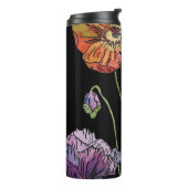 Bouteilles Isothermes Jolies chips sur la peinture d'aquarelle noire (Tourné sur la gauche)