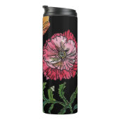 Bouteilles Isothermes Jolies chips sur la peinture d'aquarelle noire (Tourné sur la droite)