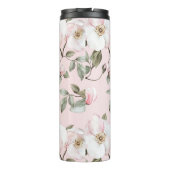 Bouteilles Isothermes Jolies Fleurs Blanches Roses (Dos)