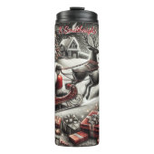 Bouteilles Isothermes Jolly Père Noël et Happy Reindeer (Devant)