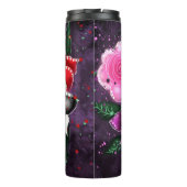 Bouteilles Isothermes Jonquille Whimsical Floral Purple Noir Rose Daisy (Dos)