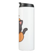 Bouteilles Isothermes Jouer Chat Noir Popping hors du T-shirt Citrouille (Tourné sur la droite)