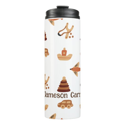 Bouteilles Isothermes Jouet Brown enfant blanc mignon Voiture Avion Bate (Devant)