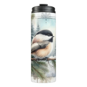 Bouteilles Isothermes Joueur à l'aquarelle d'oiseaux de poulet À feuilla