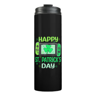 Bouteilles Isothermes Joueur de jeux vidéo Trèfle Joyeux St Patrick