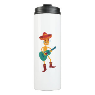 Bouteilles Isothermes Joueur guitare Festive Skeleton