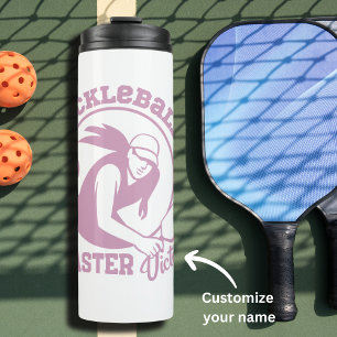 Bouteilles Isothermes Joueur principal de Pickleball Femme Nom personnal