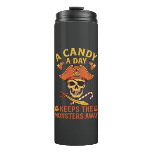 Bouteilles Isothermes Jour de bonbons Halloween Pirate Crâne Canne