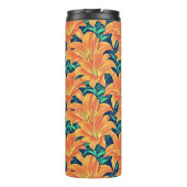 Bouteilles Isothermes Jour d'Orange avec des Feuilles verts (Dos)