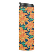 Bouteilles Isothermes Jour d'Orange avec des Feuilles verts (Tourné sur la droite)