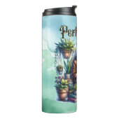 Bouteilles Isothermes Jour parfait | Lecture féminine avec chat et Plant (Tourné sur la gauche)